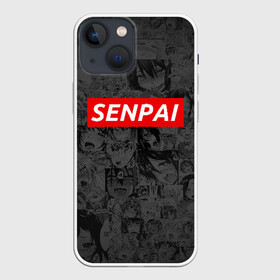 Чехол для iPhone 13 mini с принтом SENPAI | СЕНПАЙ в Кировске,  |  | ahegao | kawai | kowai | oppai | otaku | senpai | sugoi | waifu | yandere | ахегао | ковай | отаку | сенпай | яндере