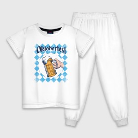 Детская пижама хлопок с принтом Октоберфест в Кировске, 100% хлопок |  брюки и футболка прямого кроя, без карманов, на брюках мягкая резинка на поясе и по низу штанин
 | 