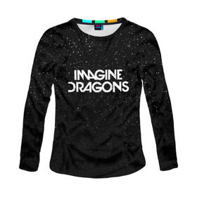 Женский лонгслив 3D с принтом IMAGINE DRAGONS (КАПЮШОН) в Кировске, 100% полиэстер | длинные рукава, круглый вырез горловины, полуприлегающий силуэт | evolve | id | imagine dragons | драконы | ид