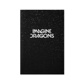 Обложка для паспорта матовая кожа с принтом IMAGINE DRAGONS (КАПЮШОН) в Кировске, натуральная матовая кожа | размер 19,3 х 13,7 см; прозрачные пластиковые крепления | evolve | id | imagine dragons | драконы | ид