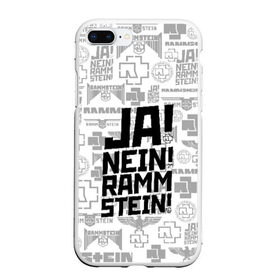 Чехол для iPhone 7Plus/8 Plus матовый с принтом RAMMSTEIN в Кировске, Силикон | Область печати: задняя сторона чехла, без боковых панелей | du hast | mein herz | rammstein | rammstein rock | ramstein | группа rammstein | концерт рамштайн | рамштаин. | рамштайн | рамштайн дойчланд | тилль линдеманн | у хаст