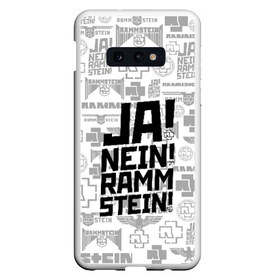 Чехол для Samsung S10E с принтом RAMMSTEIN в Кировске, Силикон | Область печати: задняя сторона чехла, без боковых панелей | du hast | mein herz | rammstein | rammstein rock | ramstein | группа rammstein | концерт рамштайн | рамштаин. | рамштайн | рамштайн дойчланд | тилль линдеманн | у хаст