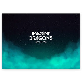 Поздравительная открытка с принтом IMAGINE DRAGONS в Кировске, 100% бумага | плотность бумаги 280 г/м2, матовая, на обратной стороне линовка и место для марки
 | Тематика изображения на принте: evolve | id | imagine dragons | драконы | ид