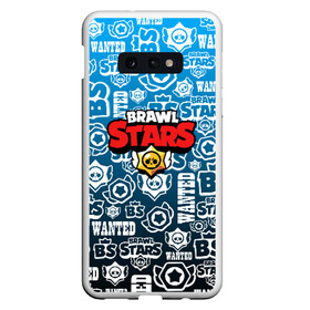 Чехол для Samsung S10E с принтом BRAWL STARS LOGOBOMBING в Кировске, Силикон | Область печати: задняя сторона чехла, без боковых панелей | Тематика изображения на принте: android | brawl stars | colt | crow | games | leon | penny | poco. | shelly | spike | wanted | брав | бравл старс | звезды | игры | мобильные игры | старс