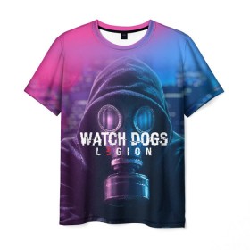 Мужская футболка 3D с принтом WATCH DOGS LEGION в Кировске, 100% полиэфир | прямой крой, круглый вырез горловины, длина до линии бедер | ded sec | fox | hacker | legion | watch dogs | watch dogs 2 | watch dogs legion | легион | хакер