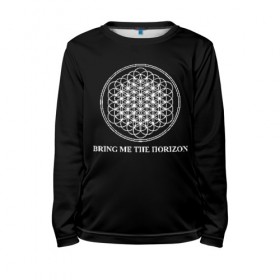 Детский лонгслив 3D с принтом BRING ME THE HORIZON в Кировске, 100% полиэстер | длинные рукава, круглый вырез горловины, полуприлегающий силуэт
 | bmth | bring me the horizon