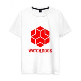 Мужская футболка хлопок с принтом WATCH DOGS в Кировске, 100% хлопок | прямой крой, круглый вырез горловины, длина до линии бедер, слегка спущенное плечо. | ded sec | hacker | legion | watch dogs | watch dogs 2 | watch dogs legion | легион | хакер