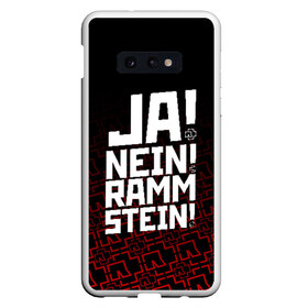 Чехол для Samsung S10E с принтом RAMMSTEIN (НА СПИНЕ) в Кировске, Силикон | Область печати: задняя сторона чехла, без боковых панелей | Тематика изображения на принте: rammstein | рамштайн