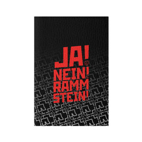 Обложка для паспорта матовая кожа с принтом RAMMSTEIN (НА СПИНЕ) в Кировске, натуральная матовая кожа | размер 19,3 х 13,7 см; прозрачные пластиковые крепления | rammstein | рамштайн