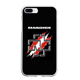 Чехол для iPhone 7Plus/8 Plus матовый с принтом Rammstein в Кировске, Силикон | Область печати: задняя сторона чехла, без боковых панелей | 3d | hard | metal | music | rammstein | rock | метал | метал группа | музыка | надпись | немецкая | рамштайн | рок | тилль линдеманн