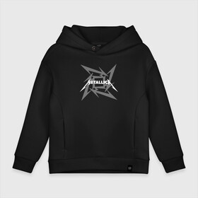 Детское худи Oversize хлопок с принтом METALLICA в Кировске, френч-терри — 70% хлопок, 30% полиэстер. Мягкий теплый начес внутри —100% хлопок | боковые карманы, эластичные манжеты и нижняя кромка, капюшон на магнитной кнопке | metallica | metallica logo | rock | метал группа | металл | металлика логотип | музыка | рок | трэш метал | хеви метал