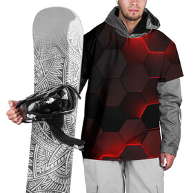 Накидка на куртку 3D с принтом 3D плиты в Кировске, 100% полиэстер |  | 3d | 3д | абстракция | квадраты | неон | плитки | плиты | свет | свечение | текстура