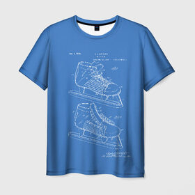 Мужская футболка 3D с принтом Patent - hocey в Кировске, 100% полиэфир | прямой крой, круглый вырез горловины, длина до линии бедер | patent | зима | игра | идея | история | коньки | лёд | патент | разработка | сибирь | спорт | хокей | хоккей | чертеж | чертежи