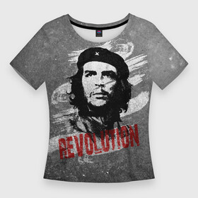 Женская футболка 3D Slim с принтом Че Гевара в Кировске,  |  | che | che guevara | cuba | ernesto guevara | guerrilla | revolution | viva la | viva la revolution | история | куба | партизан | революция | свобода | че | че гевара | чегевара