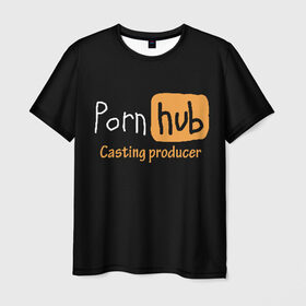 Мужская футболка 3D с принтом Porn hab Casting-producer в Кировске, 100% полиэфир | прямой крой, круглый вырез горловины, длина до линии бедер | adults | casting | inscription | logo | movies | producer | studio | кастинг | логотип | надпись | продюсер | студия | фильмы