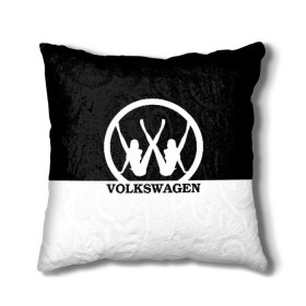 Подушка 3D с принтом Volkswagen в Кировске, наволочка – 100% полиэстер, наполнитель – холлофайбер (легкий наполнитель, не вызывает аллергию). | состоит из подушки и наволочки. Наволочка на молнии, легко снимается для стирки | brand | car | german | girls | logo | silhouette | volkswagen | автомобиль | девушки | логотип | марка | немецкий | силуэт