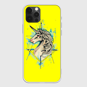 Чехол для iPhone 12 Pro с принтом Единорог Yellow Unicorn  в Кировске, силикон | область печати: задняя сторона чехла, без боковых панелей | unicorn | yellow unicorn | единорог | единорожки | животные | лошади