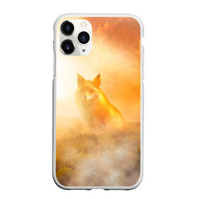 Чехол для iPhone 11 Pro матовый с принтом Лисичка в тумане в Кировске, Силикон |  | animals | forest | fox | арт | животное | лес | лиса | лисичка | облака | рисунок | рыжая лиса | туман