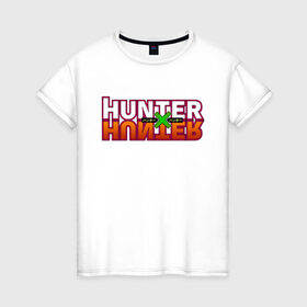 Женская футболка хлопок с принтом Hunter x Hunter в Кировске, 100% хлопок | прямой крой, круглый вырез горловины, длина до линии бедер, слегка спущенное плечо | gone | hunter x hunter | hunterxhunter | killua | гон | хантер х хантер