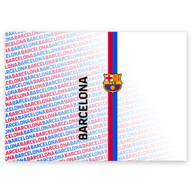 Поздравительная открытка с принтом BARCELONA в Кировске, 100% бумага | плотность бумаги 280 г/м2, матовая, на обратной стороне линовка и место для марки
 | Тематика изображения на принте: barca | barsa | barselona | fc barcelona | leo messi | neimar | neymar | барселона | лионель месси | неймар | нэмар | футбол.