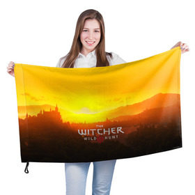 Флаг 3D с принтом THE WITCHER 3:WILD HUNT в Кировске, 100% полиэстер | плотность ткани — 95 г/м2, размер — 67 х 109 см. Принт наносится с одной стороны | cd projekt red | ciri | game | geralt | geralt of rivia | gwynbleidd | the witcher | the witcher 3: wild hunt | ведьмак | ведьмак 3: дикая охота | геральт | геральт из ривии | цири | цирилла