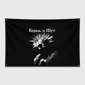 Флаг-баннер с принтом Король и Шут + Анархия (спина) в Кировске, 100% полиэстер | размер 67 х 109 см, плотность ткани — 95 г/м2; по краям флага есть четыре люверса для крепления | киш | король и шут | михаил горшенев