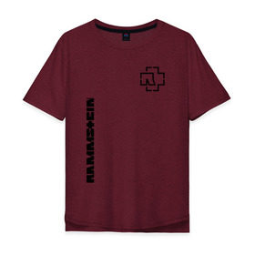 Мужская футболка хлопок Oversize с принтом RAMMSTEIN (НА СПИНЕ) в Кировске, 100% хлопок | свободный крой, круглый ворот, “спинка” длиннее передней части | rammstein | рамштайн