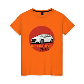 Женская футболка хлопок с принтом Honda Civic club в Кировске, 100% хлопок | прямой крой, круглый вырез горловины, длина до линии бедер, слегка спущенное плечо | 9gen | civic | generation | honda | nine | девять | поколение | хонда | цивик