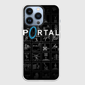 Чехол для iPhone 13 Pro с принтом Portal icons в Кировске,  |  | half life | головоломка | иконки | пиктограммы | портал | телепорт