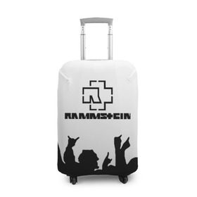 Чехол для чемодана 3D с принтом RAMMSTEIN в Кировске, 86% полиэфир, 14% спандекс | двустороннее нанесение принта, прорези для ручек и колес | rammstein | рамштайн