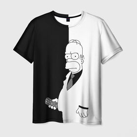 Мужская футболка 3D с принтом Гомер Симпсон в Кировске, 100% полиэфир | прямой крой, круглый вырез горловины, длина до линии бедер | homer simpson | simpsons | гомер симпсон | симпсоны