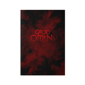 Обложка для паспорта матовая кожа с принтом GOOD OMENS (ХВОСТ) в Кировске, натуральная матовая кожа | размер 19,3 х 13,7 см; прозрачные пластиковые крепления | Тематика изображения на принте: 