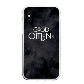 Чехол для iPhone XS Max матовый с принтом GOOD OMENS (КРЫЛЬЯ) в Кировске, Силикон | Область печати: задняя сторона чехла, без боковых панелей | Тематика изображения на принте: good omens | благие знамения | терри пратчетт