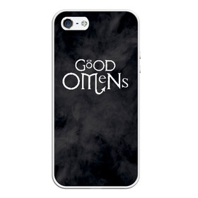 Чехол для iPhone 5/5S матовый с принтом GOOD OMENS (КРЫЛЬЯ) в Кировске, Силикон | Область печати: задняя сторона чехла, без боковых панелей | Тематика изображения на принте: good omens | благие знамения | терри пратчетт