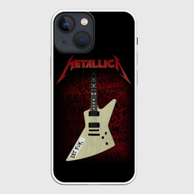 Чехол для iPhone 13 mini с принтом Metallica в Кировске,  |  | metalica | metallica | группа | джеймс хэтфилд | кирк хэмметт | ларс ульрих | метал | металика | металлика | миталика | музыка | роберт трухильо | рок | трэш | трэшметал | хард | хеви