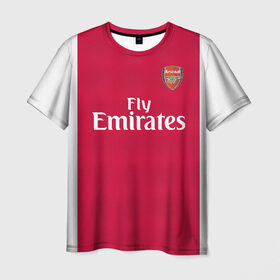 Мужская футболка 3D с принтом Arsenal home 19-20 в Кировске, 100% полиэфир | прямой крой, круглый вырез горловины, длина до линии бедер | arsenal | aubameyang | champions league | england | англия | арсенал | лига чемпионов | лондон | обамеянг | премьер лига