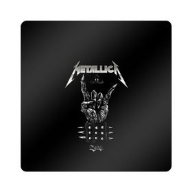 Магнит виниловый Квадрат с принтом Metallica в Кировске, полимерный материал с магнитным слоем | размер 9*9 см, закругленные углы | 