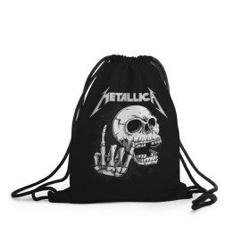 Рюкзак-мешок 3D с принтом Metallica в Кировске, 100% полиэстер | плотность ткани — 200 г/м2, размер — 35 х 45 см; лямки — толстые шнурки, застежка на шнуровке, без карманов и подкладки | metalica | metallica | группа | джеймс хэтфилд | кирк хэмметт | ларс ульрих | метал | металика | металлика | миталика | музыка | роберт трухильо | рок | трэш | трэшметал | хард | хеви