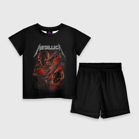 Детский костюм с шортами 3D с принтом Metallica в Кировске,  |  | metalica | metallica | группа | джеймс хэтфилд | кирк хэмметт | ларс ульрих | метал | металика | металлика | миталика | музыка | роберт трухильо | рок | трэш | трэшметал | хард | хеви