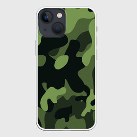 Чехол для iPhone 13 mini с принтом Камуфляж в Кировске,  |  | 23 февраля | black | camouflage | february 23 | khaki | military | soldier | военный | камуфляж | солдат | фиолетовый | хаки | черный