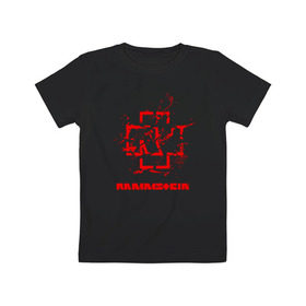 Детская футболка хлопок с принтом RAMMSTEIN (настраиваемая) в Кировске, 100% хлопок | круглый вырез горловины, полуприлегающий силуэт, длина до линии бедер | rammstein | рамштайн