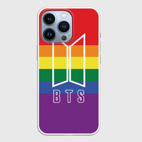 Чехол для iPhone 13 Pro с принтом BTS в Кировске,  |  | bangtan boys | beyond the scene | boyband | boys | bts | chin | edm | emblem | hieroglyphs | hip hop | jimin | jj hope | k pop | logo | rainbow | rb | rm | shuga | south korean | бойбенд | ви | джей хоуп | иероглифы | логотип | мальчики | радуга | с