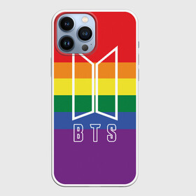 Чехол для iPhone 13 Pro Max с принтом BTS в Кировске,  |  | bangtan boys | beyond the scene | boyband | boys | bts | chin | edm | emblem | hieroglyphs | hip hop | jimin | jj hope | k pop | logo | rainbow | rb | rm | shuga | south korean | бойбенд | ви | джей хоуп | иероглифы | логотип | мальчики | радуга | с