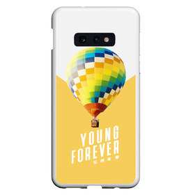 Чехол для Samsung S10E с принтом BTS Young Forever в Кировске, Силикон | Область печати: задняя сторона чехла, без боковых панелей | Тематика изображения на принте: balloon | bangtan boys | beyond the scene | boyband | boys | bts | chin | chonguk | edm | emblem | hip hop | jimin | jj hope | k pop | logo | rb | rm | shuga | south korean | wee | бойбенд | ви | воздушный шар | джей хоуп | логотип | мальчики | сюга