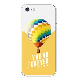 Чехол для iPhone 5/5S матовый с принтом BTS Young Forever в Кировске, Силикон | Область печати: задняя сторона чехла, без боковых панелей | Тематика изображения на принте: balloon | bangtan boys | beyond the scene | boyband | boys | bts | chin | chonguk | edm | emblem | hip hop | jimin | jj hope | k pop | logo | rb | rm | shuga | south korean | wee | бойбенд | ви | воздушный шар | джей хоуп | логотип | мальчики | сюга