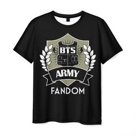 Мужская футболка 3D с принтом BTS Army Fandom в Кировске, 100% полиэфир | прямой крой, круглый вырез горловины, длина до линии бедер | army | bangtan boys | beyond the scene | boys | bts | chin | edm | emblem | fandom | fans | hieroglyphs | hip hop | jimin | k pop | logo | rainbow | rb | rm | south korean | армия | бойбенд | ви | джей хоуп | иероглифы | логотип | мальчики | радуга 