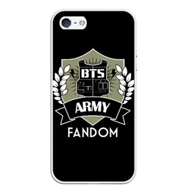 Чехол для iPhone 5/5S матовый с принтом BTS Army Fandom в Кировске, Силикон | Область печати: задняя сторона чехла, без боковых панелей | Тематика изображения на принте: army | bangtan boys | beyond the scene | boys | bts | chin | edm | emblem | fandom | fans | hieroglyphs | hip hop | jimin | k pop | logo | rainbow | rb | rm | south korean | армия | бойбенд | ви | джей хоуп | иероглифы | логотип | мальчики | радуга 