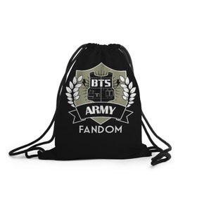 Рюкзак-мешок 3D с принтом BTS Army Fandom в Кировске, 100% полиэстер | плотность ткани — 200 г/м2, размер — 35 х 45 см; лямки — толстые шнурки, застежка на шнуровке, без карманов и подкладки | army | bangtan boys | beyond the scene | boys | bts | chin | edm | emblem | fandom | fans | hieroglyphs | hip hop | jimin | k pop | logo | rainbow | rb | rm | south korean | армия | бойбенд | ви | джей хоуп | иероглифы | логотип | мальчики | радуга 