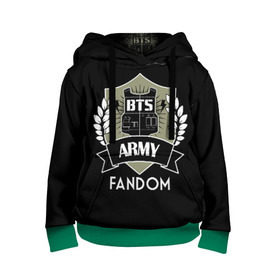 Детская толстовка 3D с принтом BTS Army Fandom в Кировске, 100% полиэстер | двухслойный капюшон со шнурком для регулировки, мягкие манжеты на рукавах и по низу толстовки, спереди карман-кенгуру с мягким внутренним слоем | army | bangtan boys | beyond the scene | boys | bts | chin | edm | emblem | fandom | fans | hieroglyphs | hip hop | jimin | k pop | logo | rainbow | rb | rm | south korean | армия | бойбенд | ви | джей хоуп | иероглифы | логотип | мальчики | радуга 