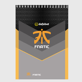 Скетчбук с принтом csgo (Fnatic) в Кировске, 100% бумага
 | 48 листов, плотность листов — 100 г/м2, плотность картонной обложки — 250 г/м2. Листы скреплены сверху удобной пружинной спиралью | cs:go